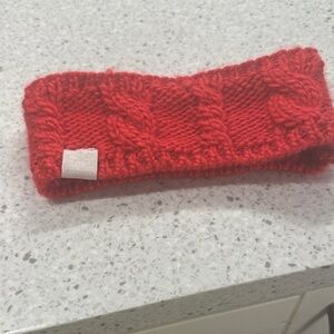 Cozy Red Knit Headband